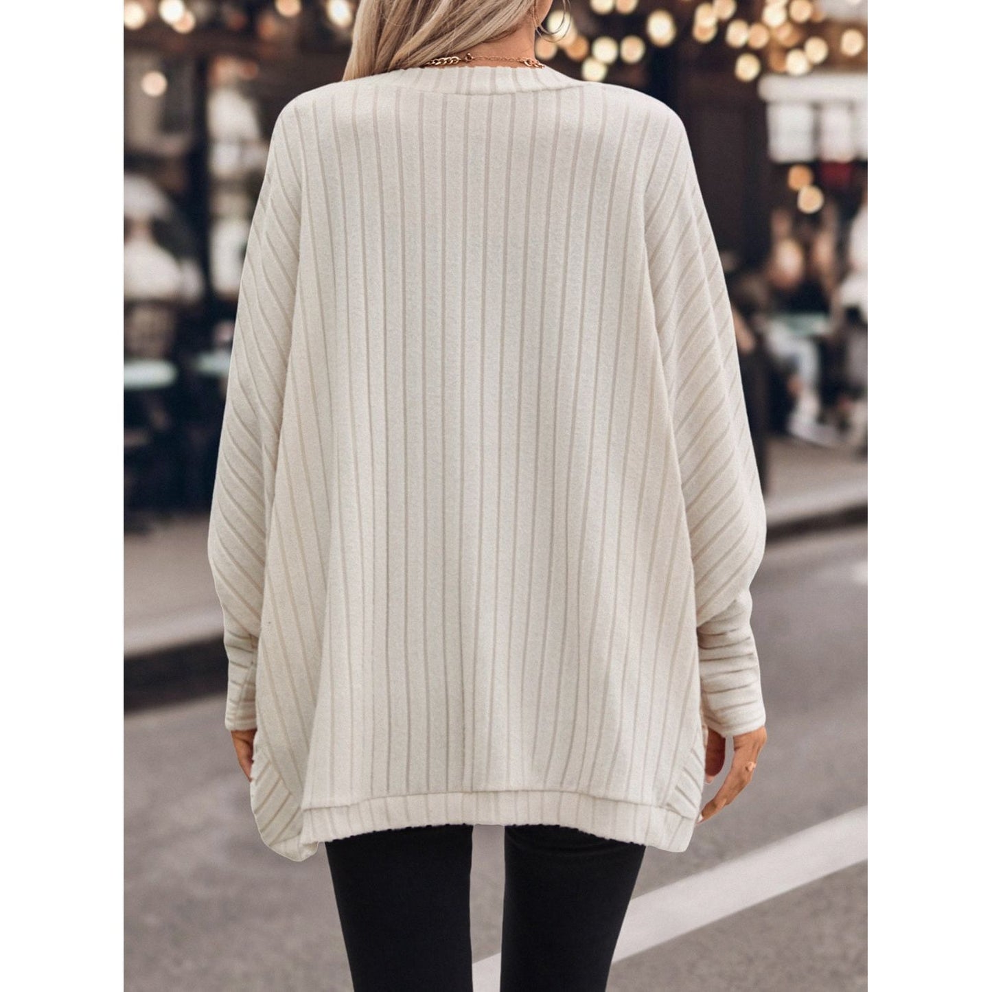 Open Front Batwing Sleeve Cardigan