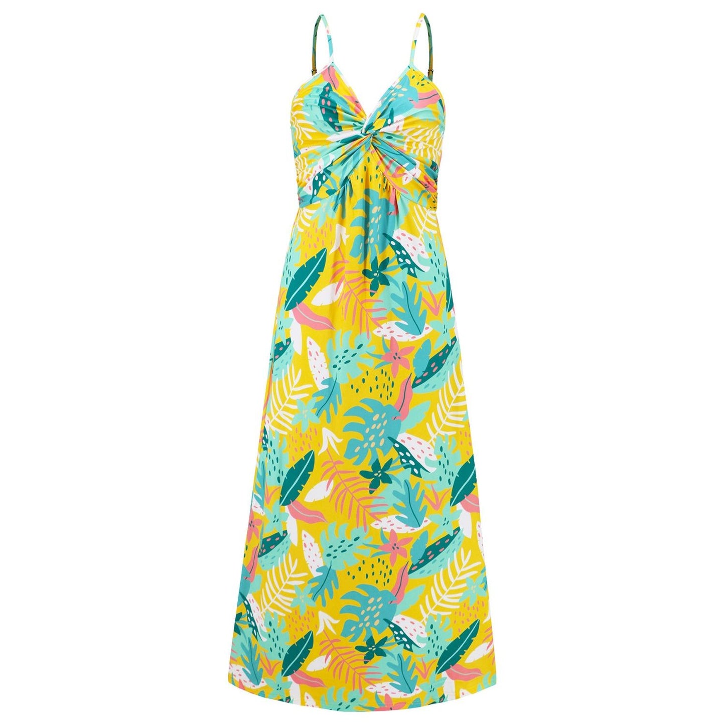 Twisted Printed V-Neck Cami Dress