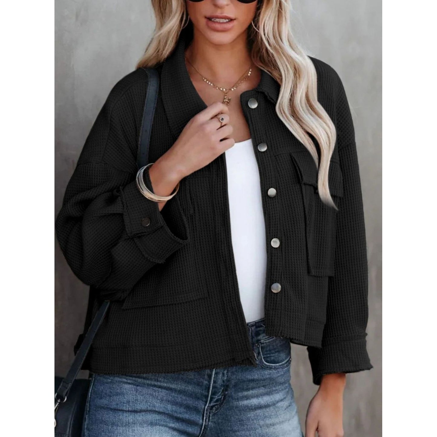 Button Up Long Sleeve Jacket