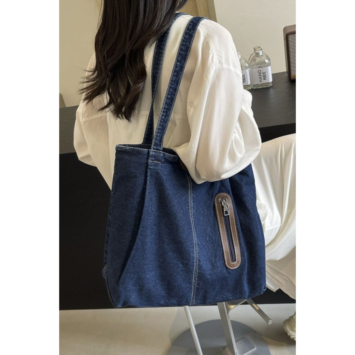 Medium Denim Tote Bag