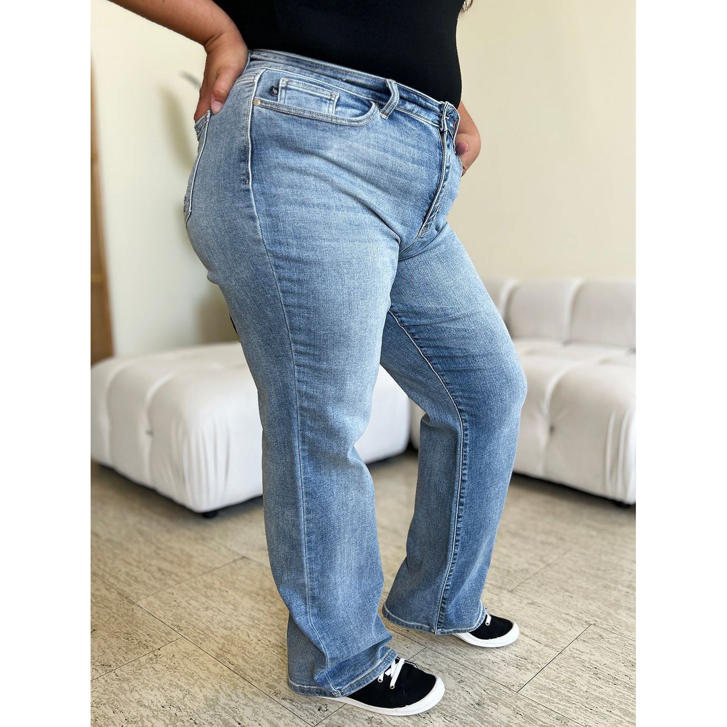 Judy Blue Full Size High Waist Straight Jeans