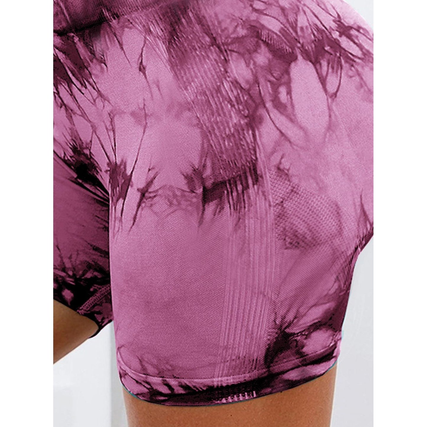 Tie-Dye High Waist Active Shorts