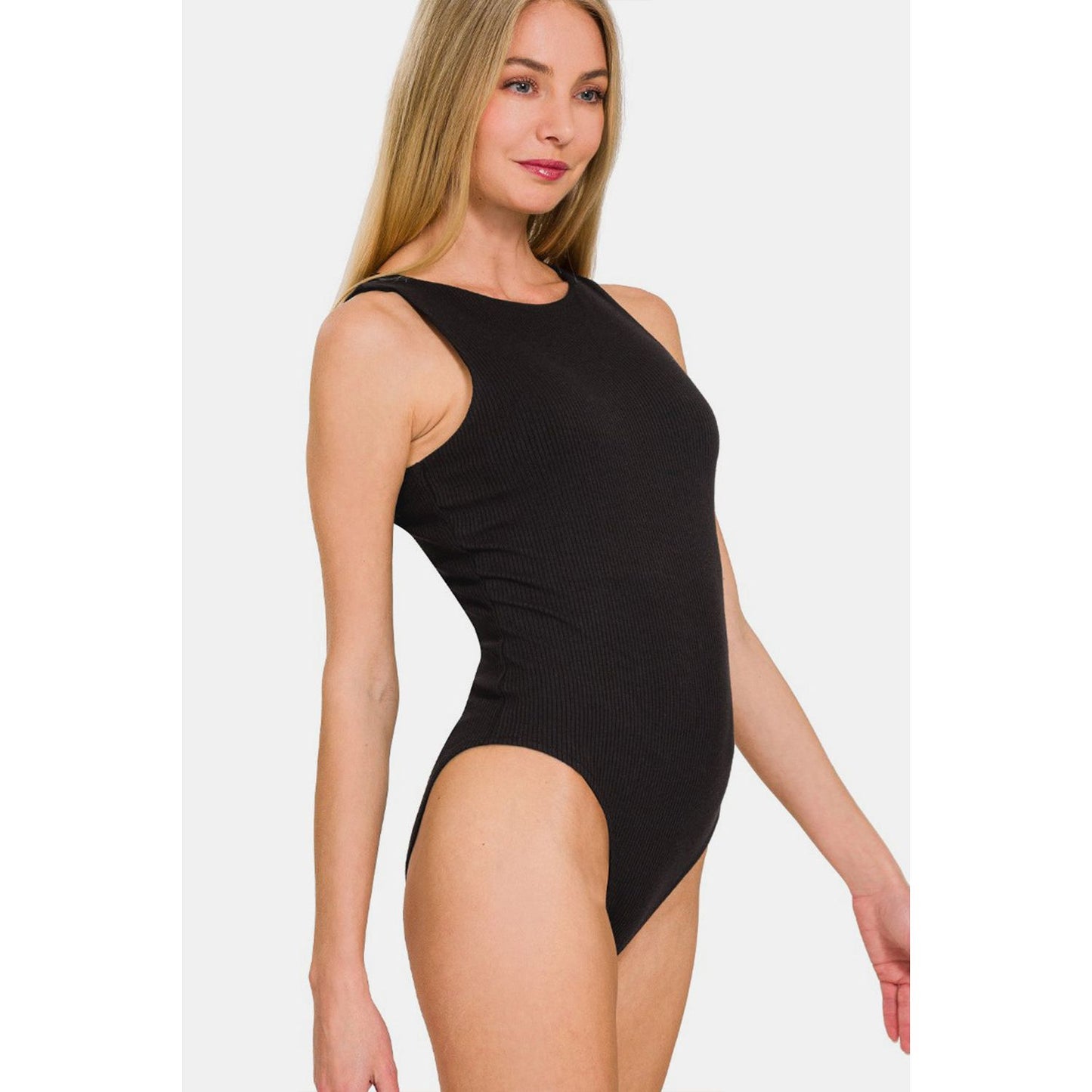 Zenana Ribbed Double Layered Bodysuit