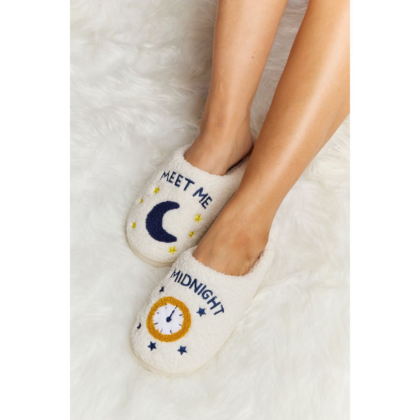 Melody Printed Plush Slide Slippers