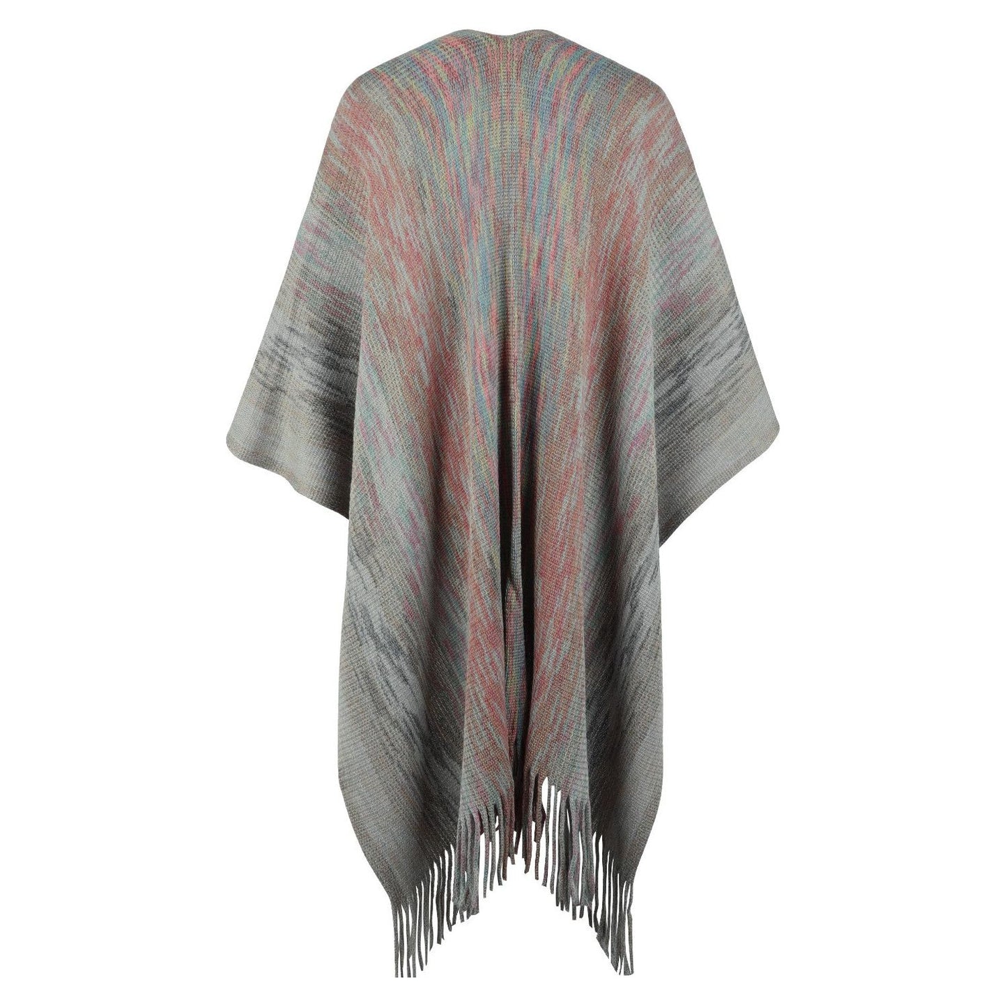 Heathered Fringe Hem Poncho